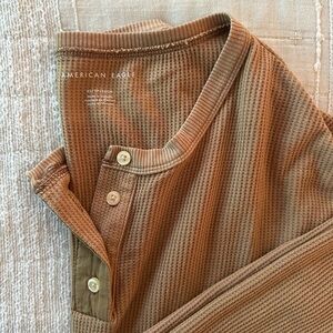 American Eagle Outfitters Brown Long Sleeve Top